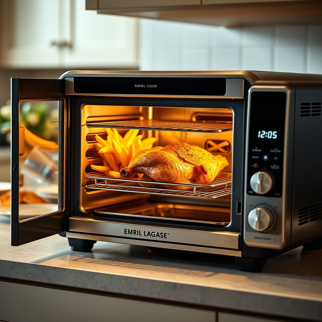 air fryer in action