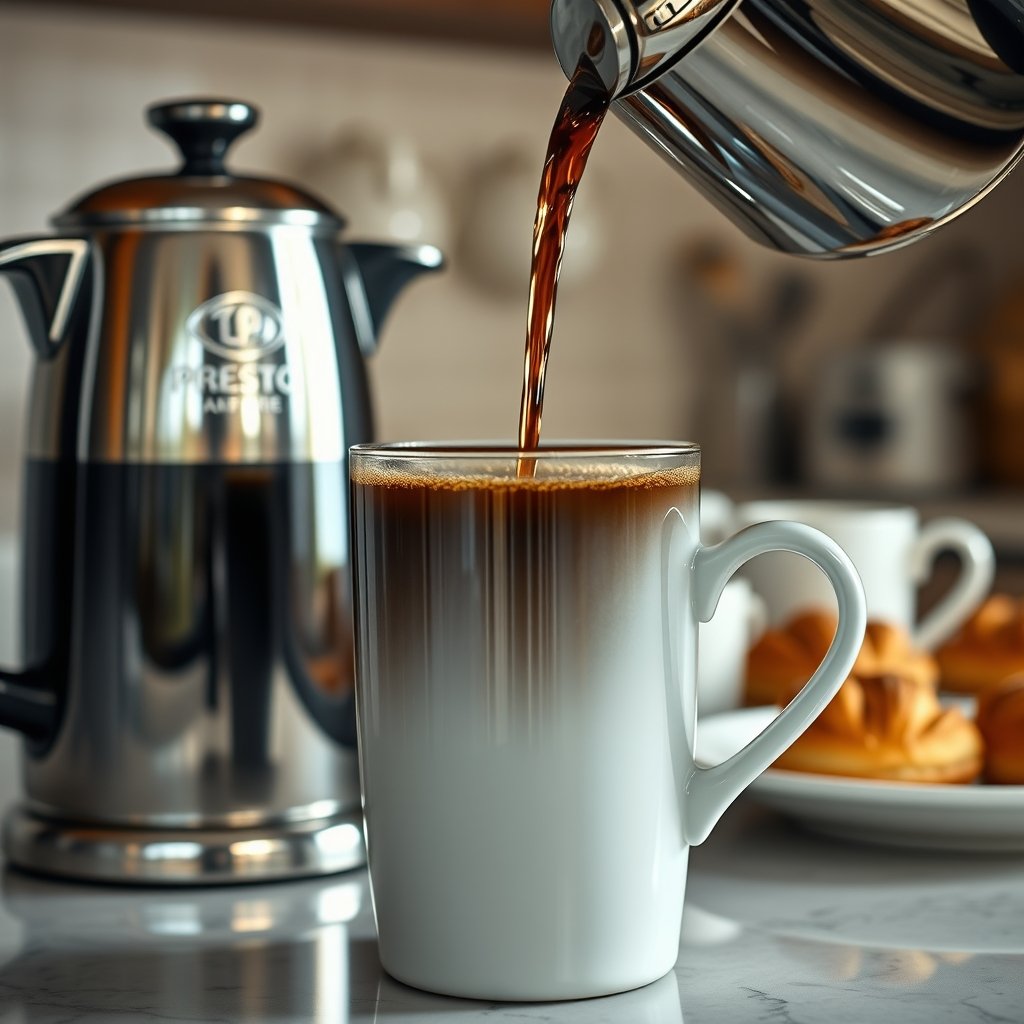 coffee percolator in action