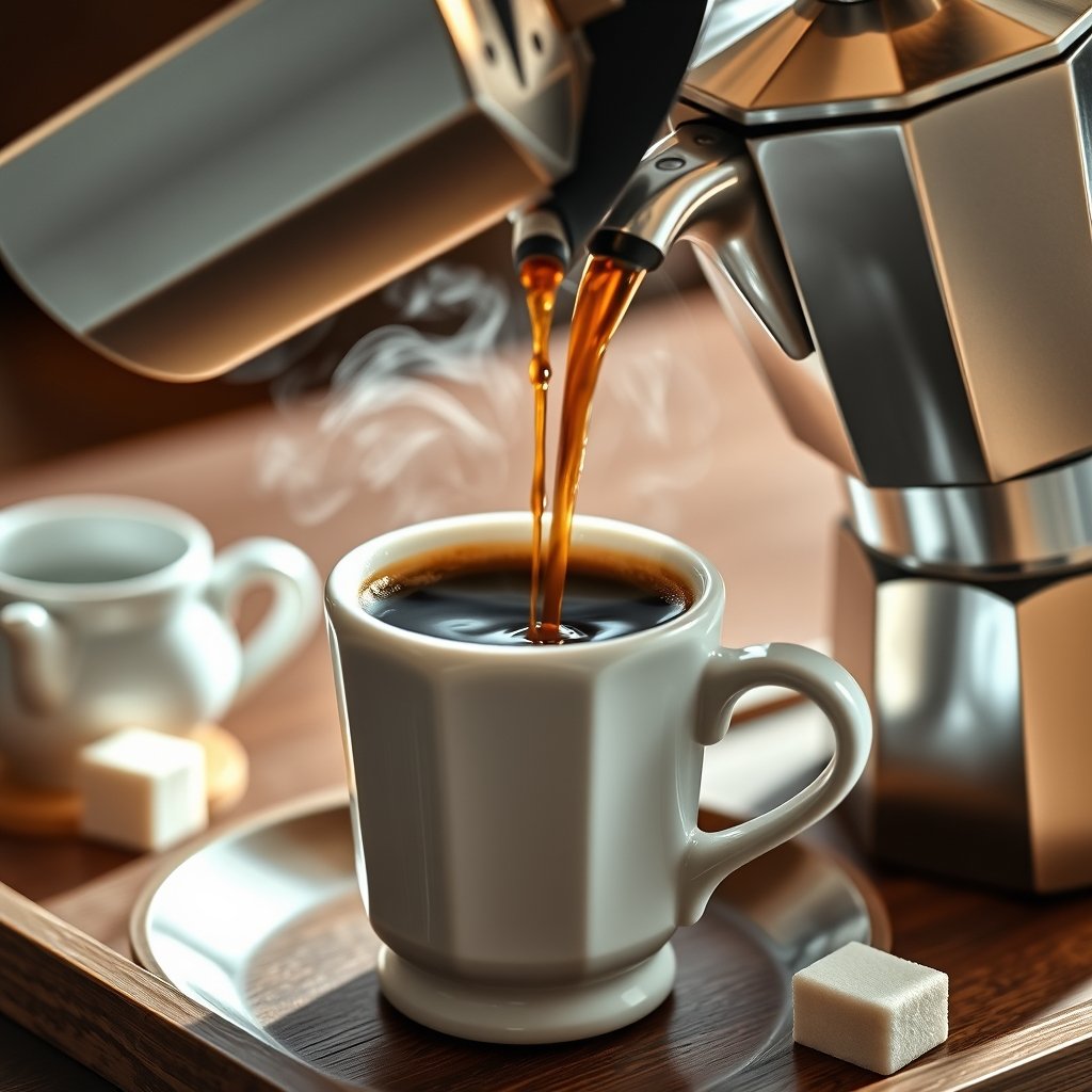 moka pot in action