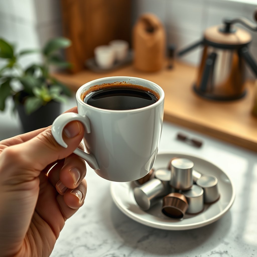Espresso pods in action