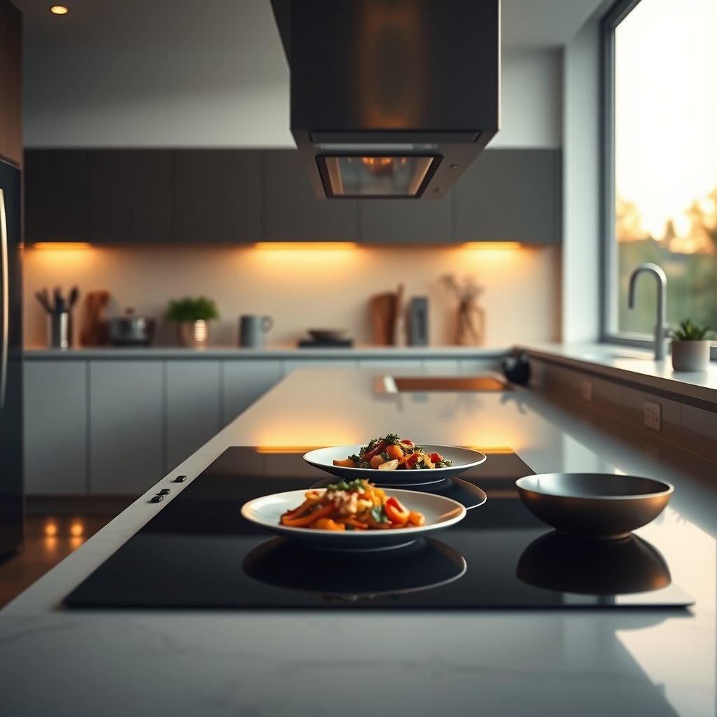 Induction Hob with Downdraft Extractor - Illustration 3