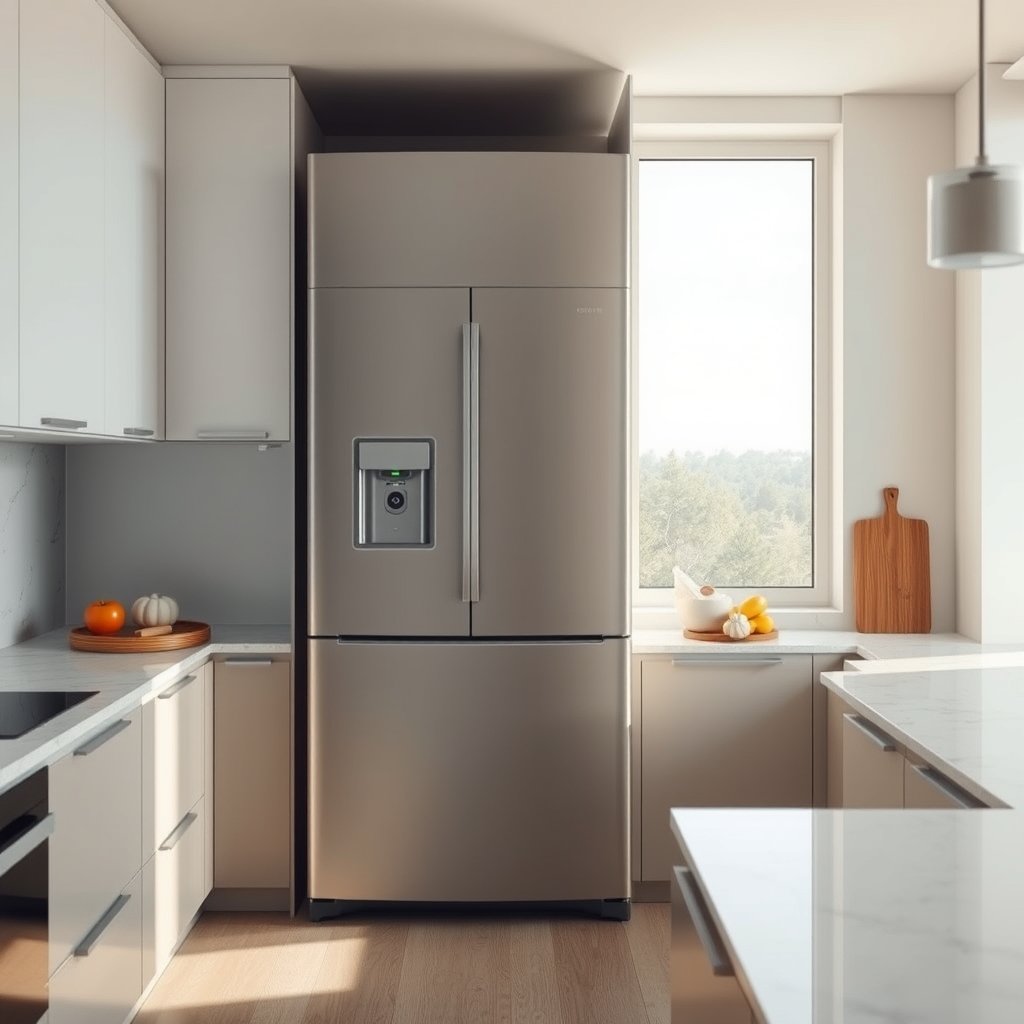 Smart Refrigerator with AI Camera - Illustration 1
